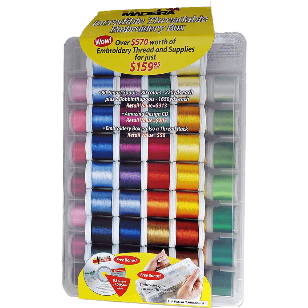 Madeira Incredible Threadable 82 Spools Embroidery Designs & more!