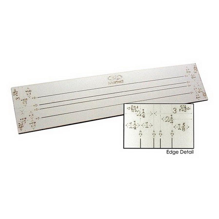 Martelli 24in Strip Ruler with multiple different widths slots (binding ruler)