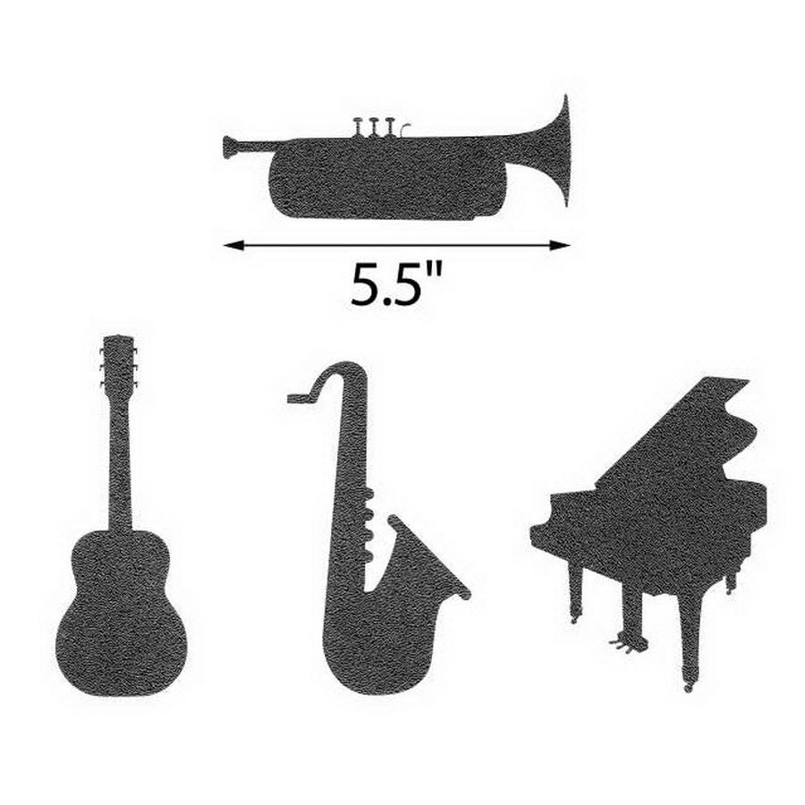 Martelli Musical Instruments Tracing Template Set 4pc