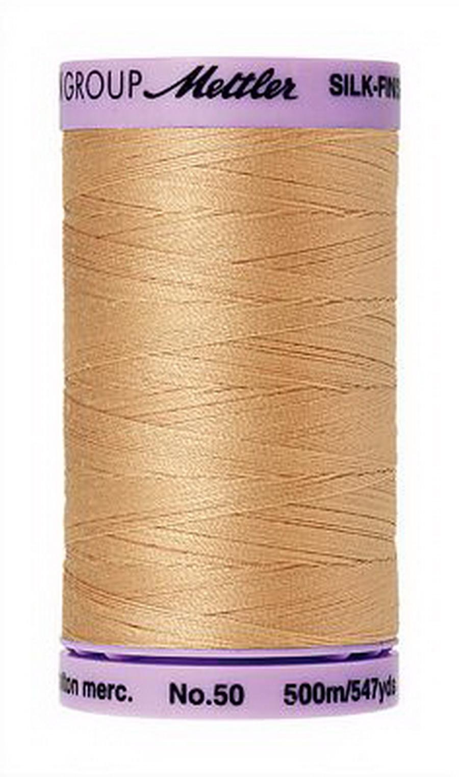 Mettler Silk Finish Cotton 50wt 547 yards-Color-0260 Oat Straw