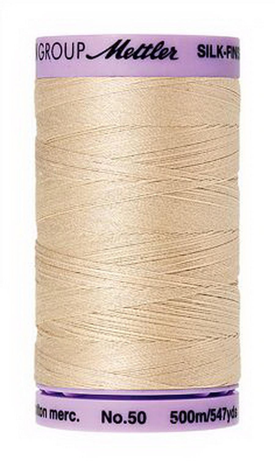 Mettler Silk Finish Cotton 50wt 547 yards-Color-1000 Eggshell