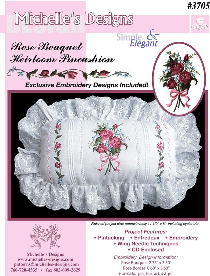 Michelles Designs - Rose Bouquet Heirloom Pincushion and Design Collection