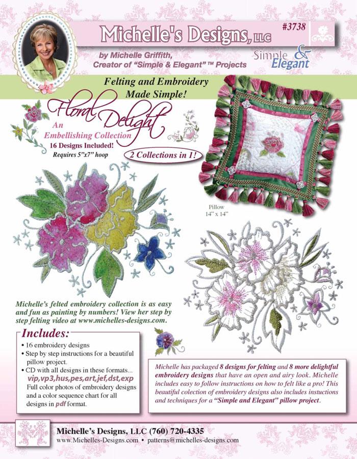 Michelles Designs - Floral Delight Embroidery Collection (#3738)