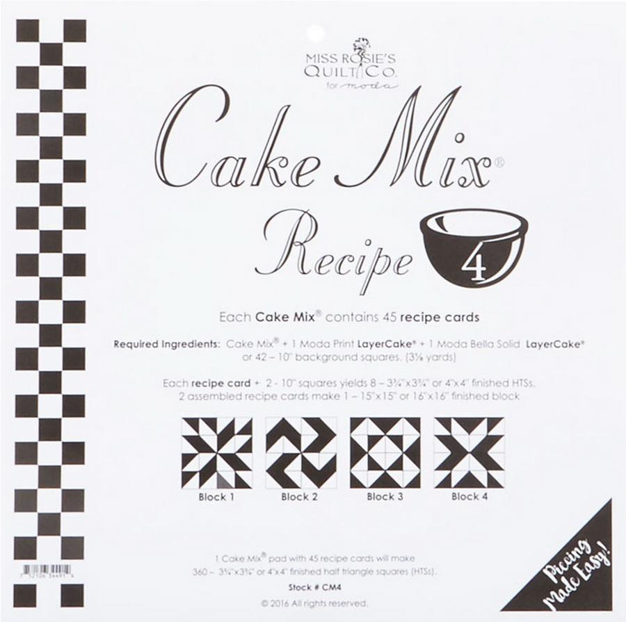 Cake Mix Recipe 4 44ct - CM4 Miss Rosie#1