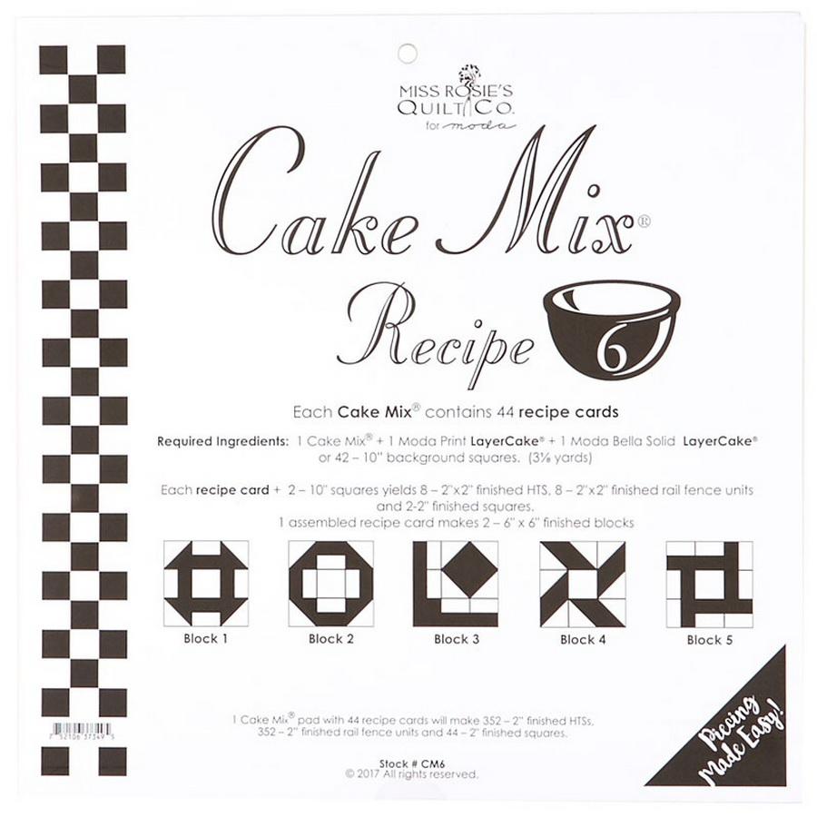 Cake Mix Recipe 6 44ct - CM6 Miss Rosie#1