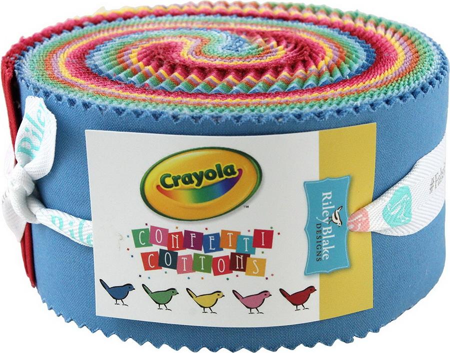 Confetti Cottons Vintage Crayola Rolie Polie 40 2.5-inch Strips