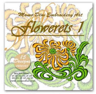 Momo-Dini Embroidery Designs - Flowerets 1 (0400101)