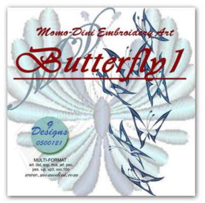 Momo-Dini Embroidery Designs - Butterfly 1 (0400121)