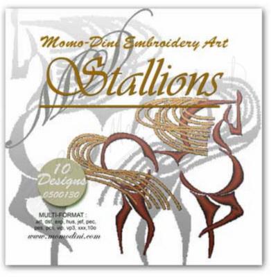 Momo-Dini Embroidery Designs - Stallions (0500130)