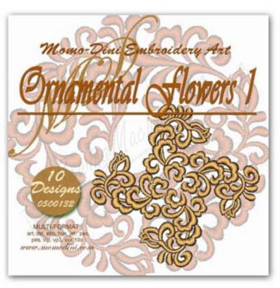 Momo-Dini Embroidery Designs - Ornamental Flowers 1 (0500132)