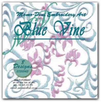 Momo-Dini Embroidery Designs - Blue Vine (0700145)
