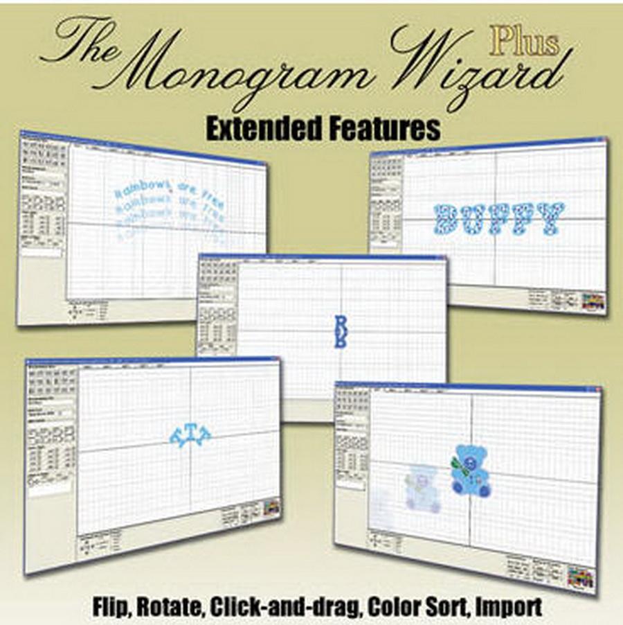 Monogram Wizard Plus Extended Features Embroidery Software