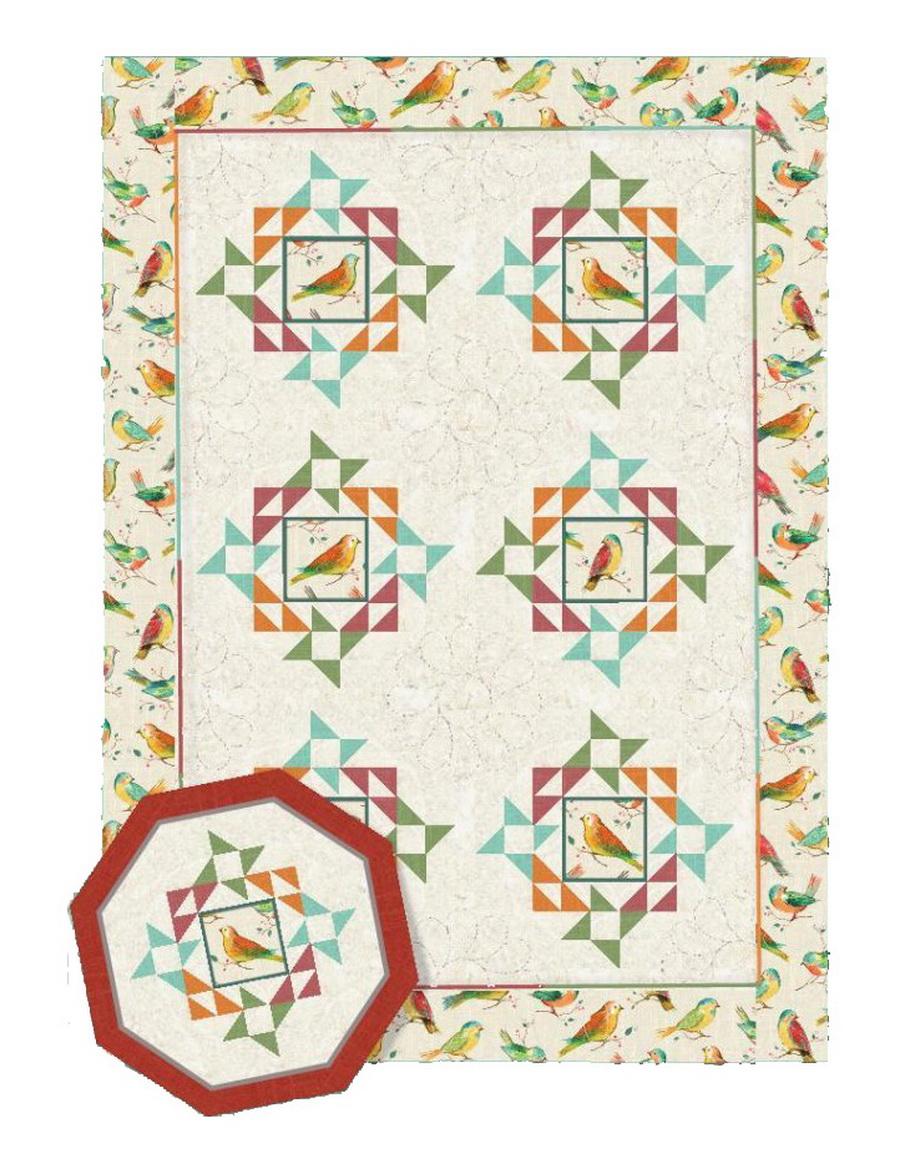 New Leaf Stitches All a Twitter Patter Duo II Nesting Quilt Fabric Kit