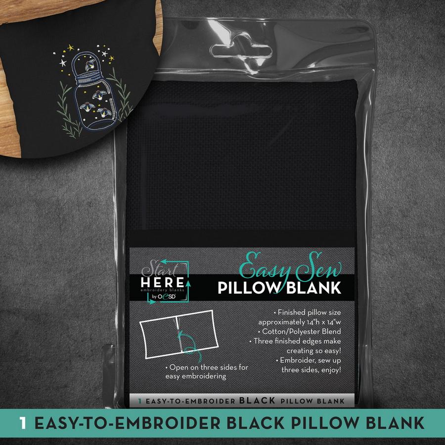 OESD Pillow Blank Case Black 14 in x 14 in