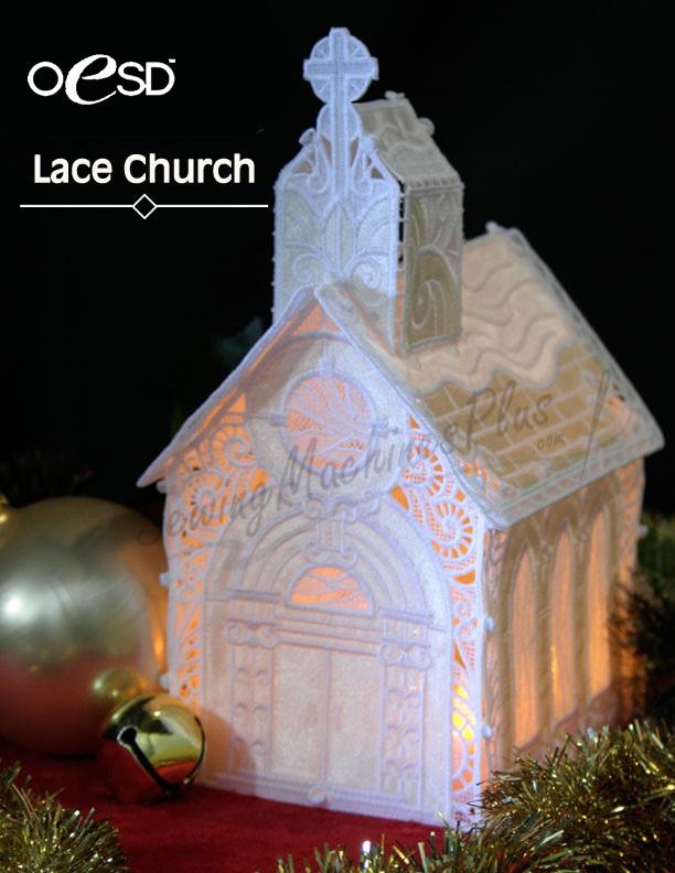 OESD Free-Standing Lace Church (Collection #61038)