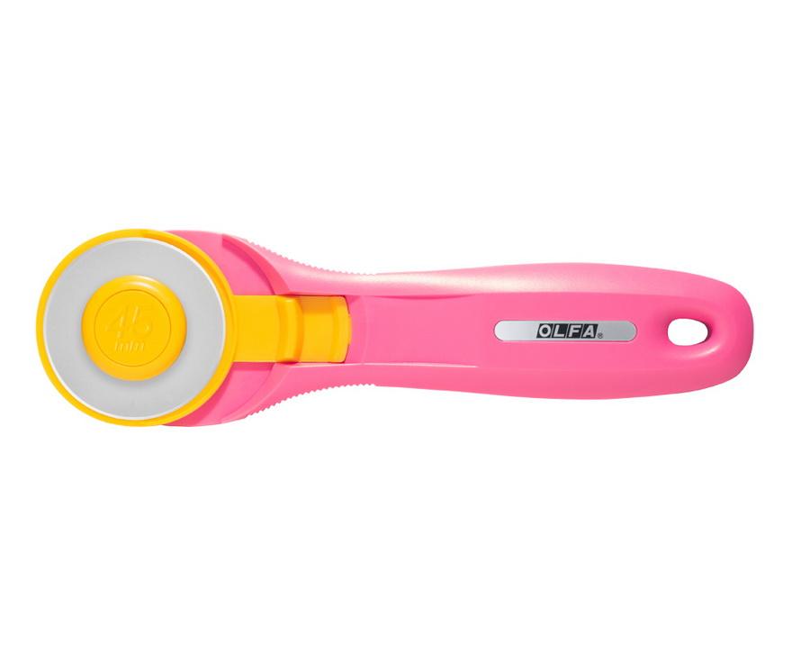 Olfa Splash Rotary Cutter 45mm - Fairy Floss Pink