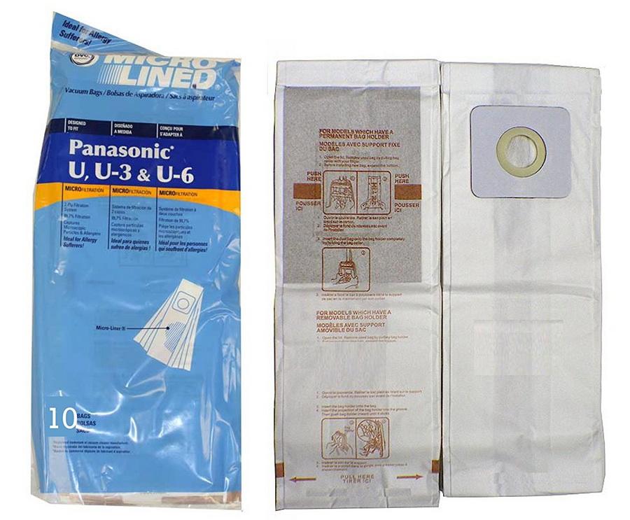 Panasonic U3 U6 Paper Bag 10 Pack (06.404)
