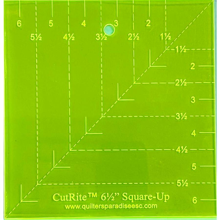 Quilters Paradise CutRite Slit N Sew 6.5 Inch Square Template