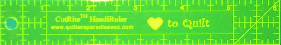 Quilter's Paradise CutRite Mini HandiRuler (1"x6") - Love to Quilt