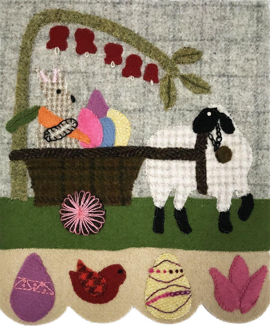 Quilter's Paradise Simply Sheep April Pre-Cut Wool Kit