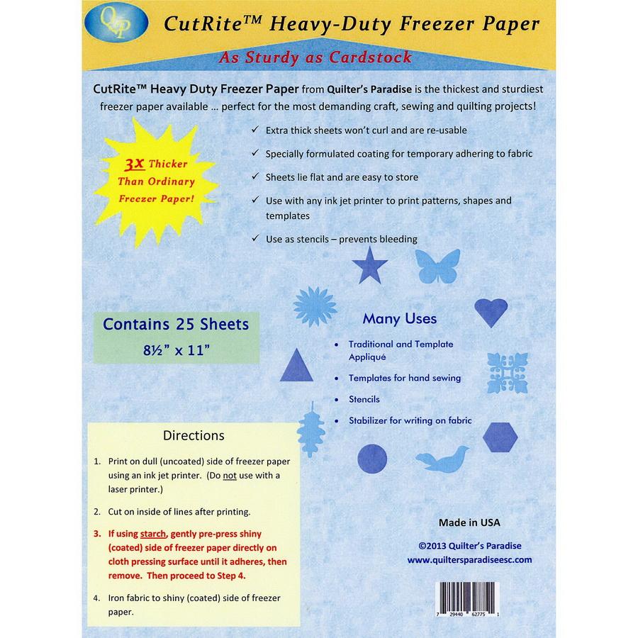 Quilters Paradise CutRite Heavy Duty Freezer paper