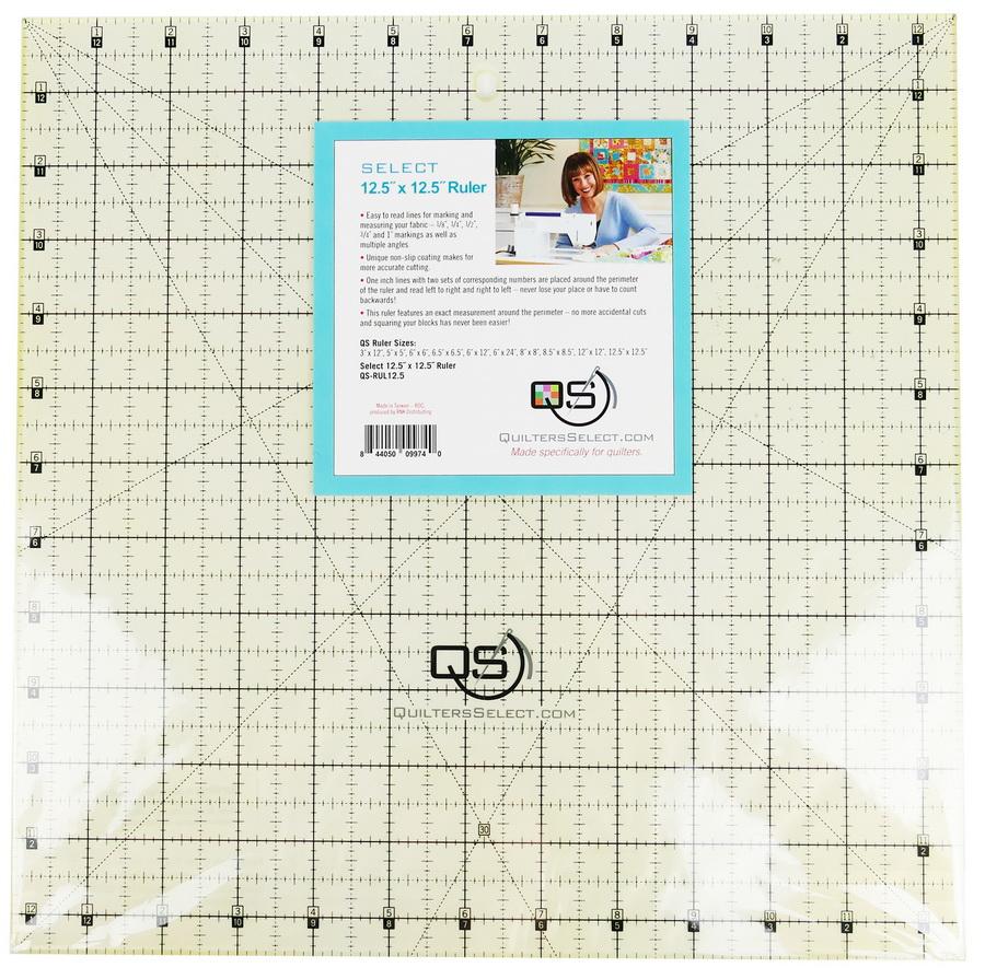 Quilters Select 12.5" x 12.5" Non-Slip Ruler