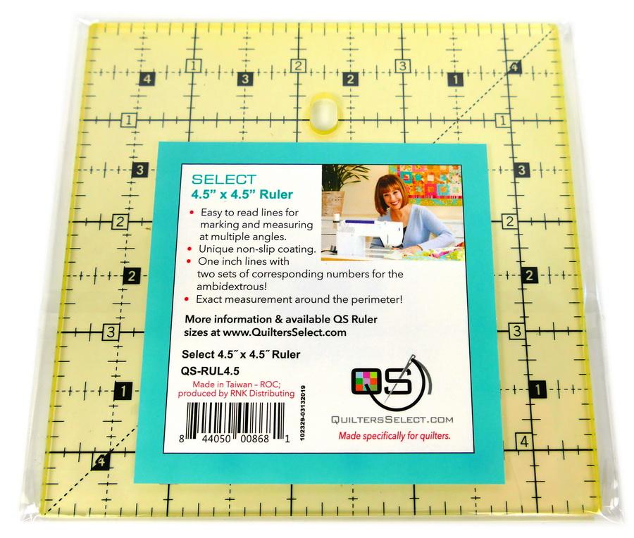 Quilters Select 4.5" x 4.5" Non-Slip Ruler