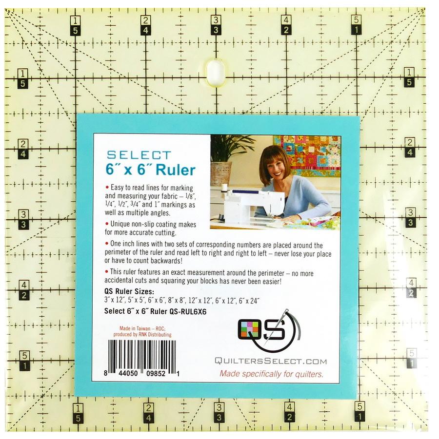Quilters Select 6" x 6" Non-Slip Ruler