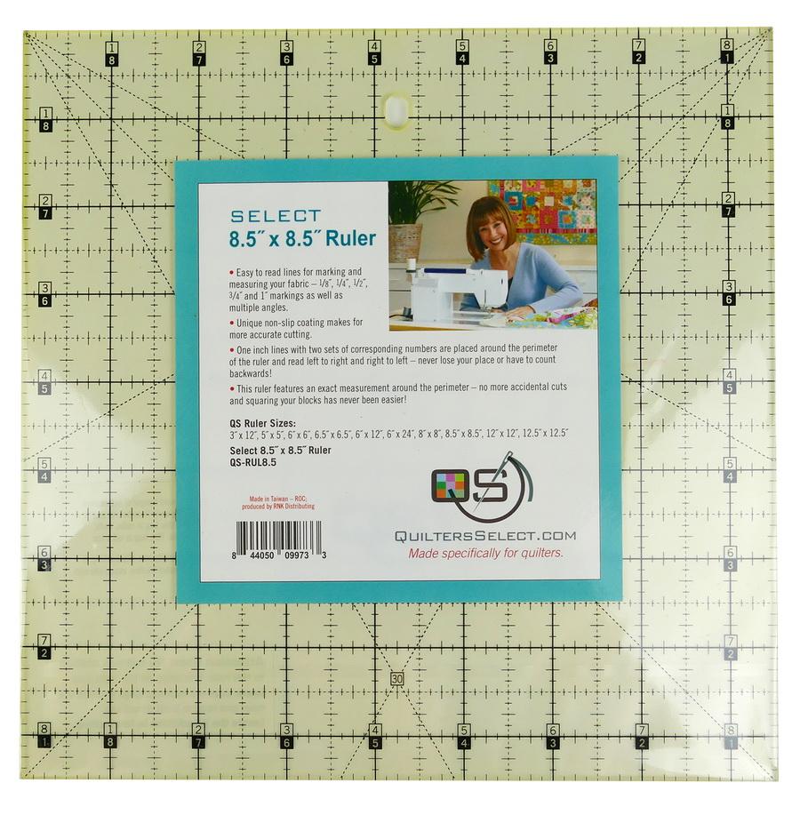 Quilters Select 8.5" x 8.5" Non-Slip Ruler