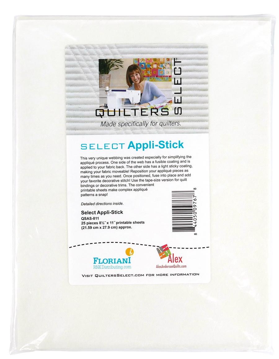 Quilters Select Appli-Stick - 8.5" x 11" (25 Sheets)