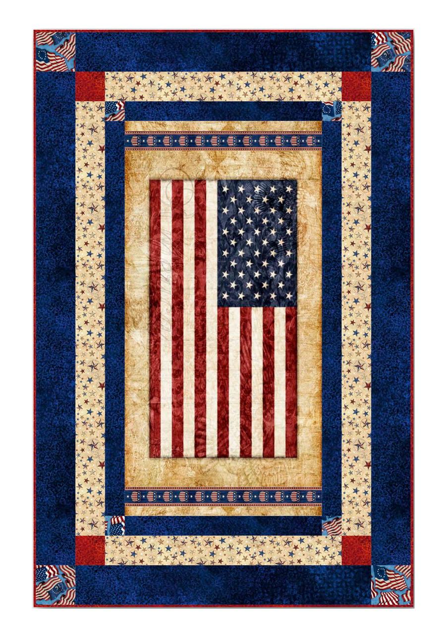 Quilting Treasures Home Of The Brave Fabric Kit
