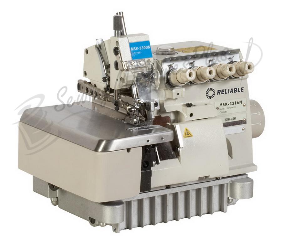 Reliable MSK-3316-GG7-60H Five Thread Heavy-Duty Safety Serger & FREE Lamp