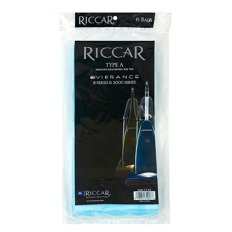 Riccar Clean Air Upright Paper Bags for Vibrance and R Series, 6 Pack (C13-6)