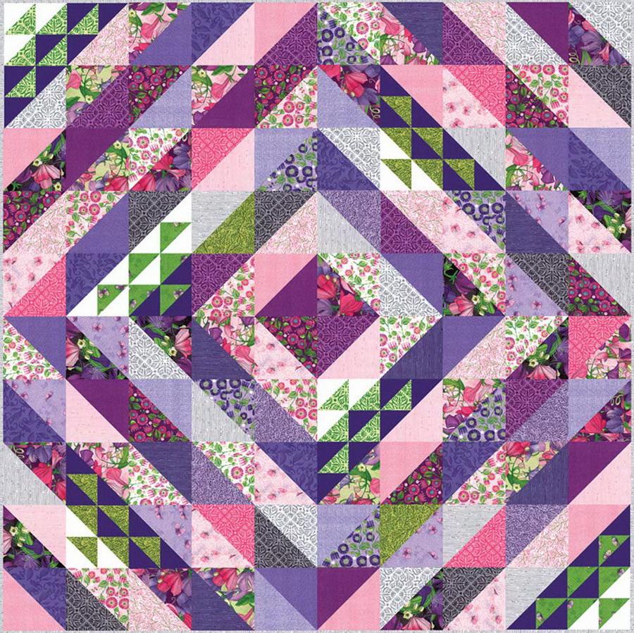 Sweet Pea and Lily Kit Fabric Quilt Kit by Robin Pickens