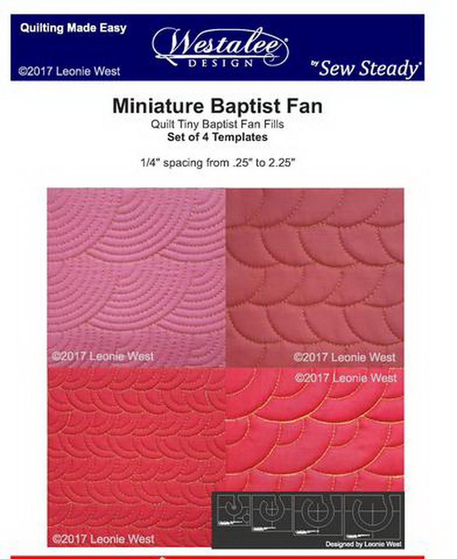 Sew Steady - Miniature Baptist Fan 4pc Template Set