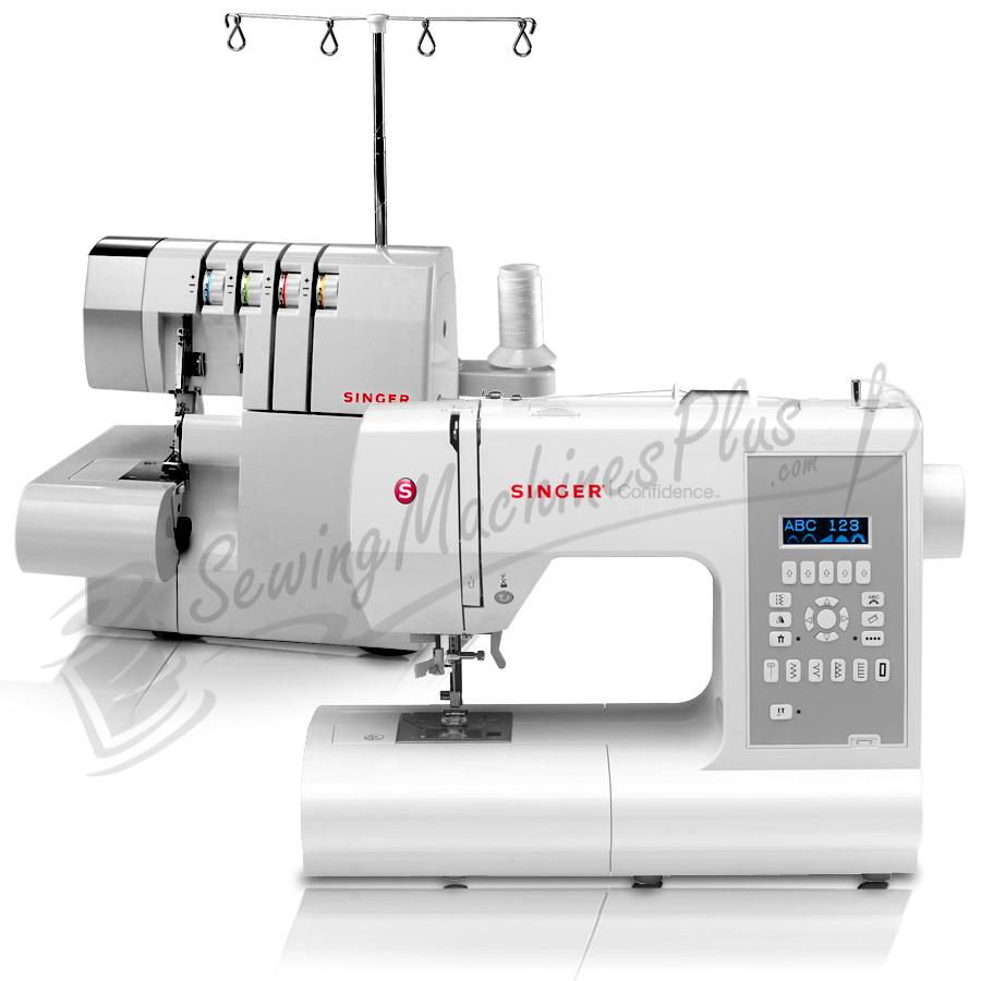 SINGER | ProFinish 14CG754 2-3-4 Thread Serger with Adjustable Stitch  Length, & Differential Feed - Sewing Made Easy,White