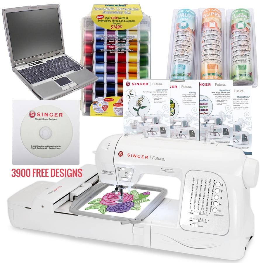 Singer XL-420 Futura Embroidery Machine I WANT IT ALL PACKAGE