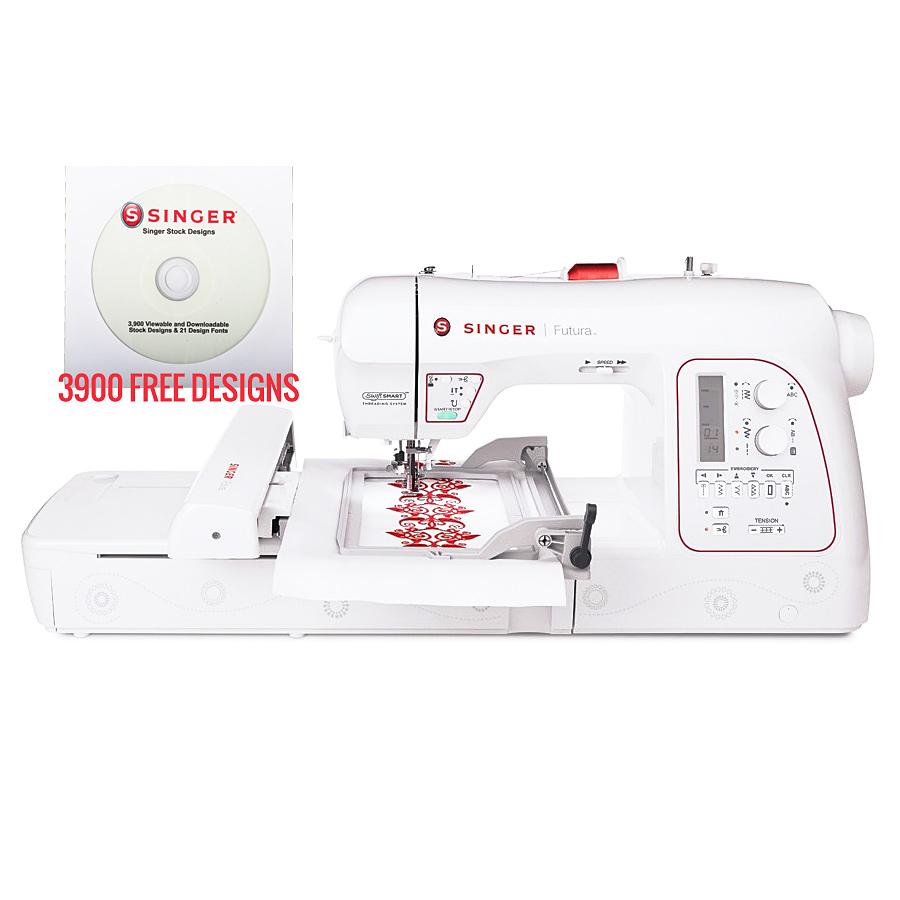 Singer XL-580 Futura Embroidery Machine - Plus Singer 3900 FREE Embroidery Designs