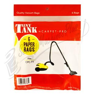 6-Pack Carpet Pro Vacuum Bags for Tiny Tank TTP-6