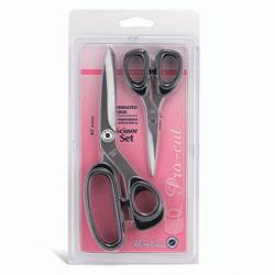 Pro Cut Scissors Set 210mm Dressmaker Scissors & 130mm Embroidery Scissors