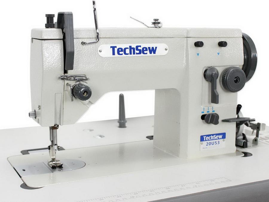 Techsew 20U53 Zigzag and Straight Stitch Industrial Sewing Machine with Assembled Table and Servo Motor