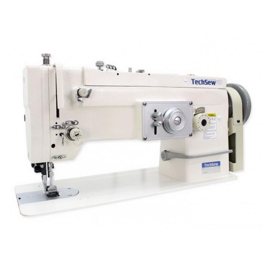 Techsew 2135 Flatbed Walking Foot ZigZag and Straigh Stitch Industrial Sewing Machine with Assembled Table and Motor