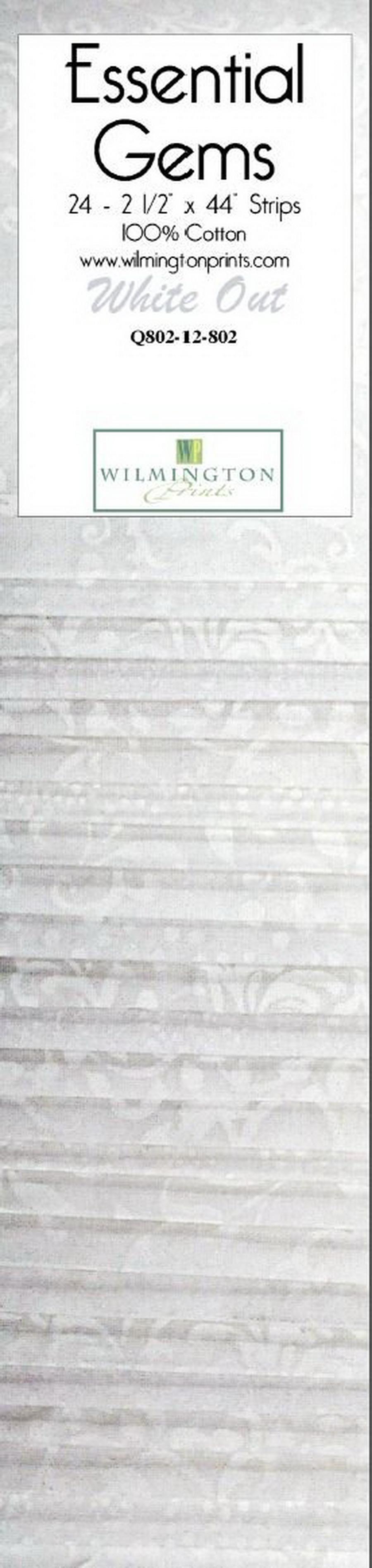 Wilmington Prints White Out 24 Pack - 2.5 inch x 44 inch Strips