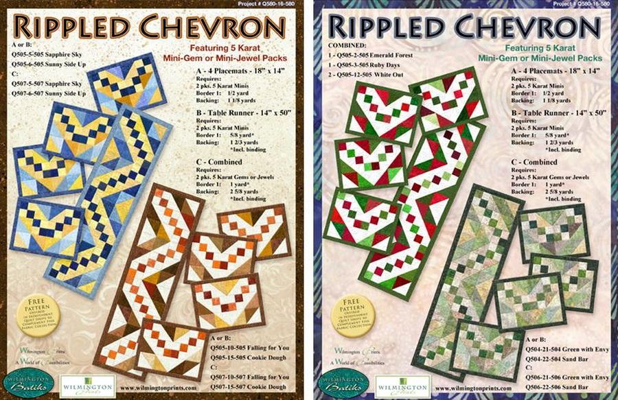 Wilmington Prints Rippled Chevron Quilting Project Instructions Only