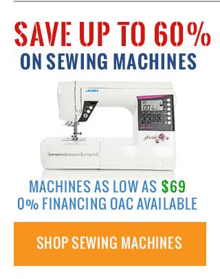 Save up to 60% on Sewing Machines