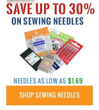 Save up to 30% on Sewing Needles