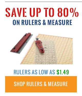 Save up to 80% on rulers and measure