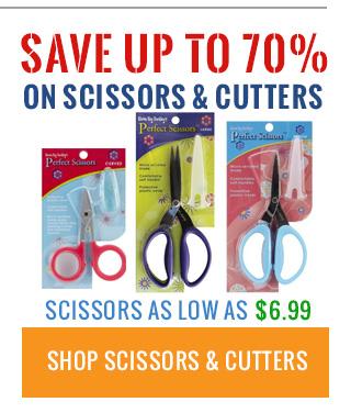 Save up to 70% on scissors and cutters