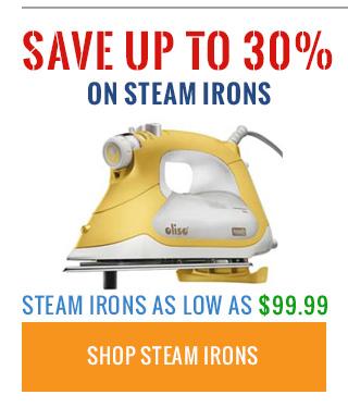 Save up to 30% on steam irons