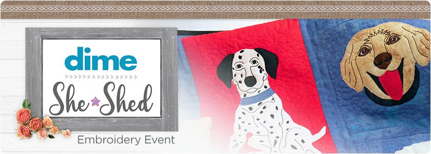 dime she-shed event banner